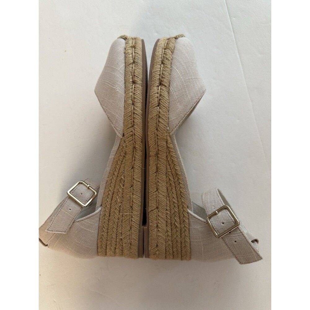 Jack Rogers Shoes Womens SZ 9 Palmer Canvas Espadrilles Closed Toe Wedge Sandals - Picture 3 of 10